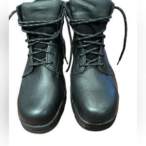 Hytest Safety Footwear Black Lace Up Steel Toe Boots Mens 7.5 Womens 9.5